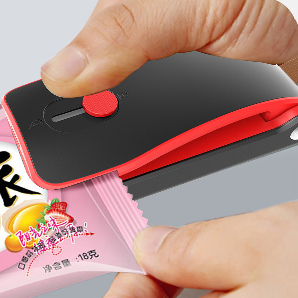 Heat Bag Sealing Machine Package Food Snack Bag Sealer Gadgets (Black