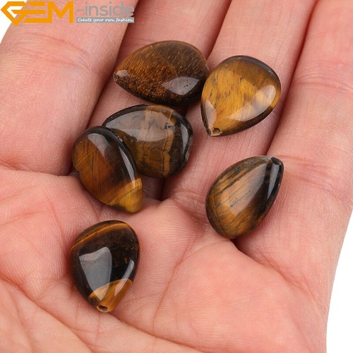 8-10mm Tiger's Eye Teardrop Beads 15" Natural Gemstone Diy Craft Gift Jewellery - Picture 31 of 39