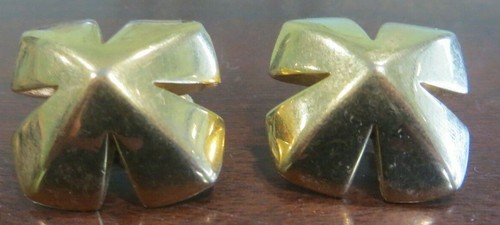 SET OR PAIR OF NAPIER DESIGNER FASHIONED VINTAGE SCREW ON RETRO DECO EAR RINGS - Picture 2 of 4
