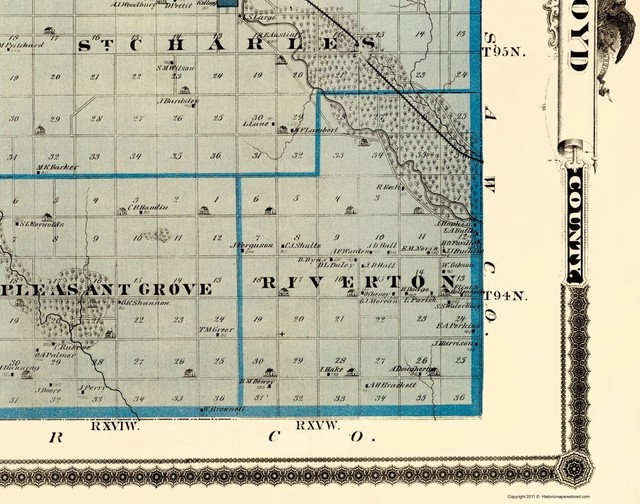 Floyd County Iowa Andreas 1874 23.00 x 29.18 eBay