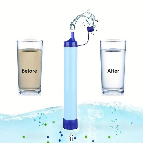 Filtro de agua de paja portátil para exteriores - Purificador personal de emergencia para camping - Imagen 2 de 25