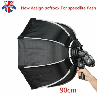 ZENIKO Reino Unido Nuevo Diseño 90cm Portátil Octágono Paraguas Softbox Para Todo Speedliter Flash