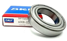 SKF 6008 ZZ DEEP GROOVE BALL BEARING, METAL SHIELDED 40x68x15 mm