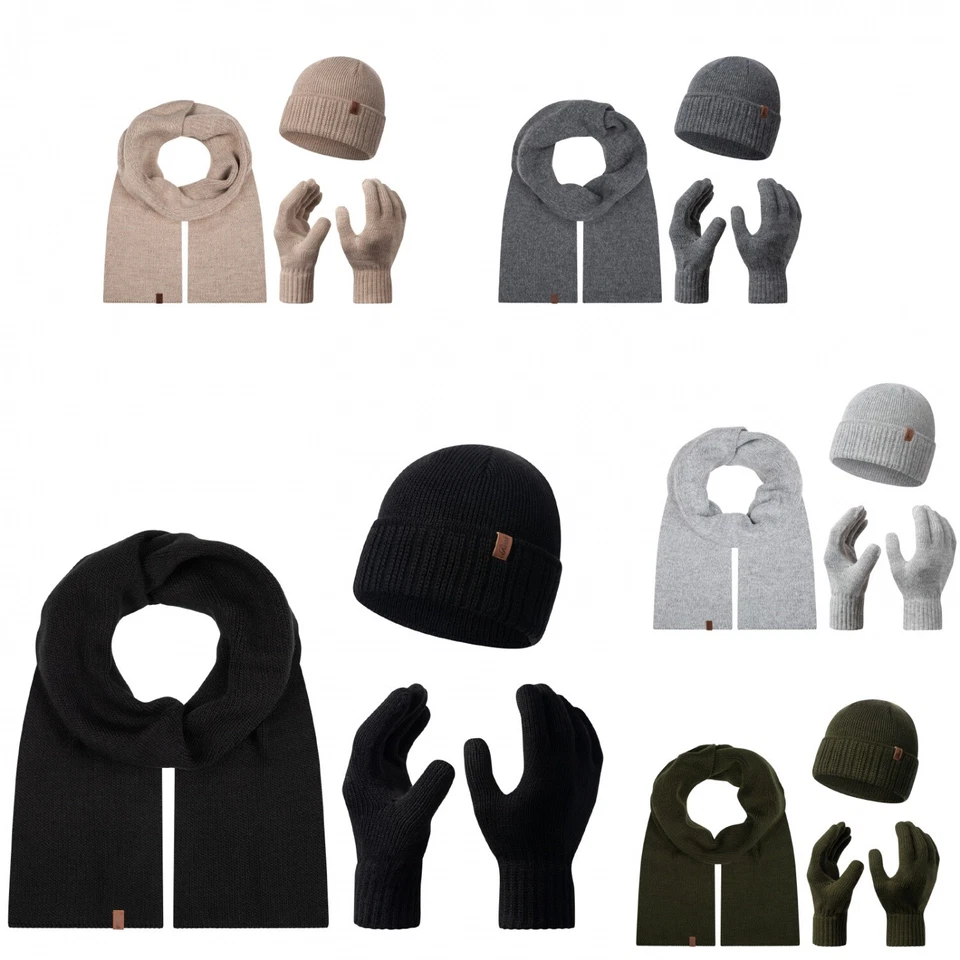 Schal Mütze Handschuhe Set Rock Creek Damen Herren Winter Geschenkset U-104 NEU