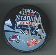 Kirk Maltby Signed Detroit Red Wings 2016 Stadium Series Puck