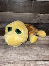 RUSS BERRIE SHELLY TURTLE YELLOW BROWN PLUSH STUFFED ANIMAL TOY 10" BIG EYES