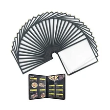 FLKQC Menu Covers 8.5 x 11 | Pack of 30 Restaurant Recipe Menu Covers Transpa...