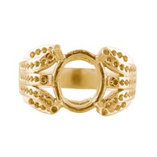 Solitaire with Accents Semi Mount Oval 8x10MM Ring Size 7 925 Sterling Silver