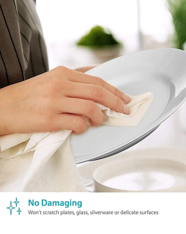 Geschirrtücher Küchentücher 12er Pack 100% Baumwolle 78,7x78,7cm weiß NEU OVP - Bild 4 von 4