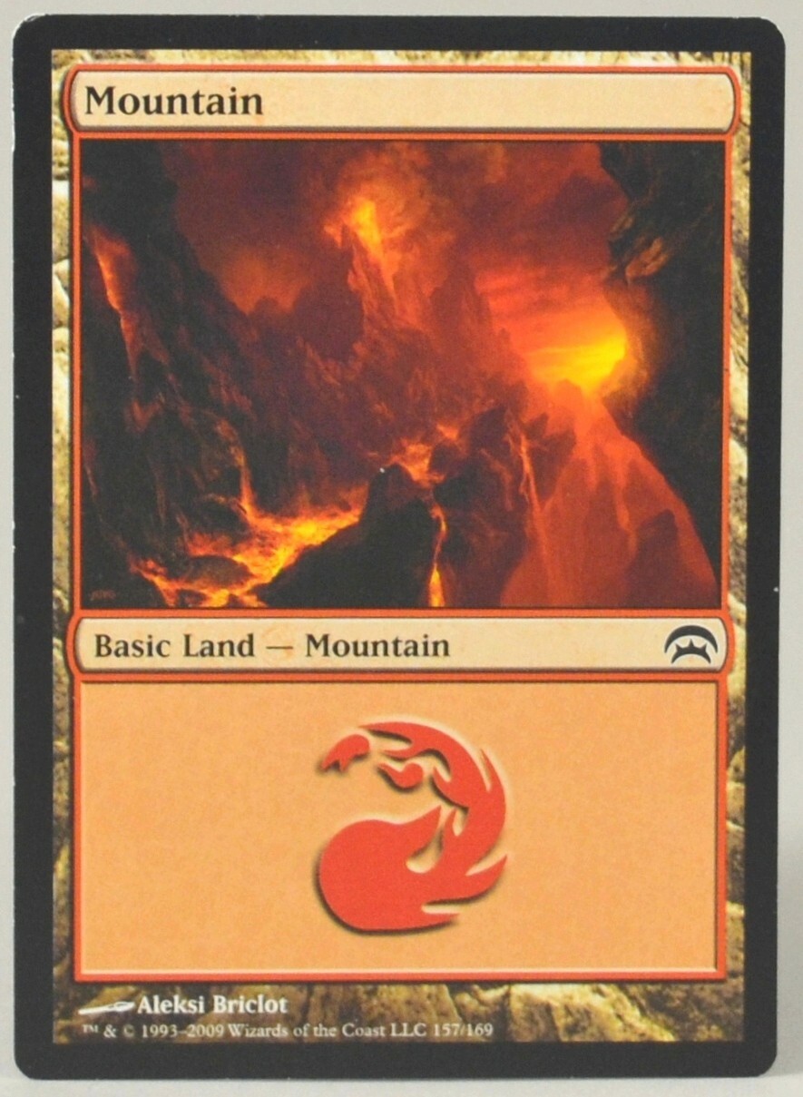 2009 Magic the Gathering Planechase Mountain #157 Gaming Card