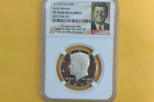 2019 S Clad Kennedy Half Dollar Early Releases NGC PF70 Ultra Cameo