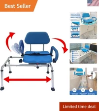 Robust Padded Shower Chair with Adjustable Height - Ideal for Seniors & Disabled