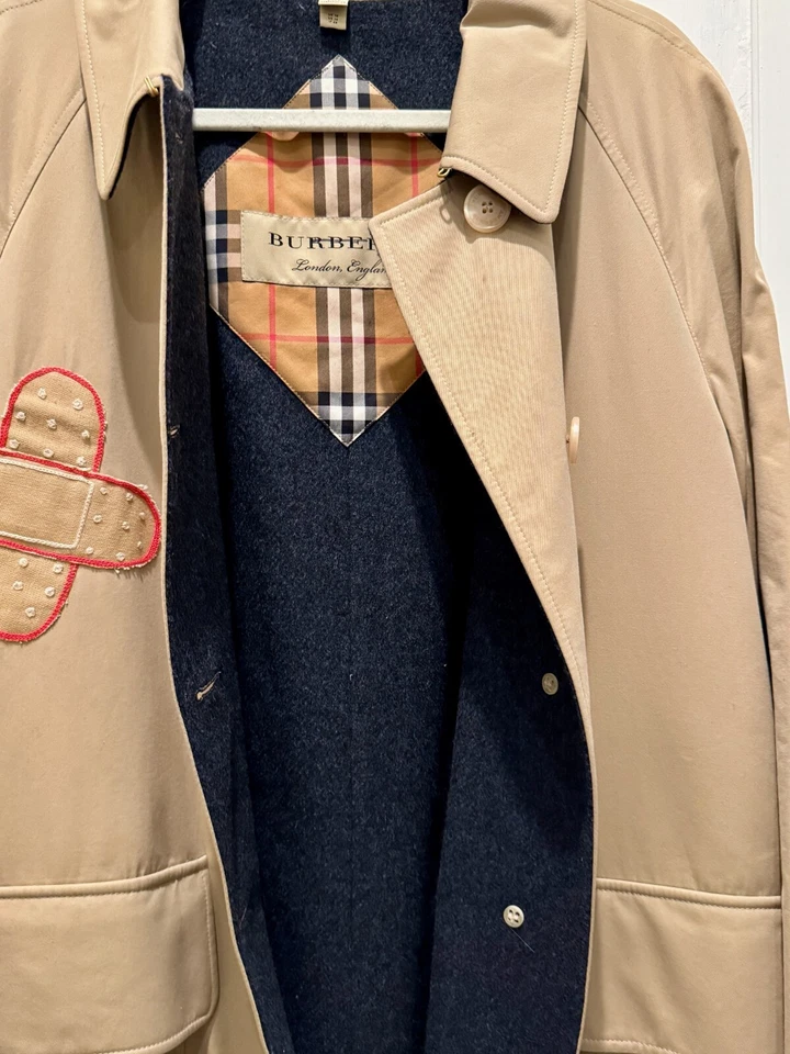 Zanja forrada de lana Burberry Dayrell rara y única Foto 3 de 4