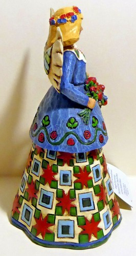 Jim Shore Heartwood Creek Angel w/Basket of Flowers Quilt Skirt 105169 Retired - Picture 2 of 5