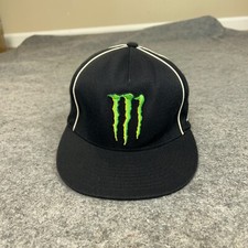 Monster Mens Hat Small Flex Black Green Cap S...