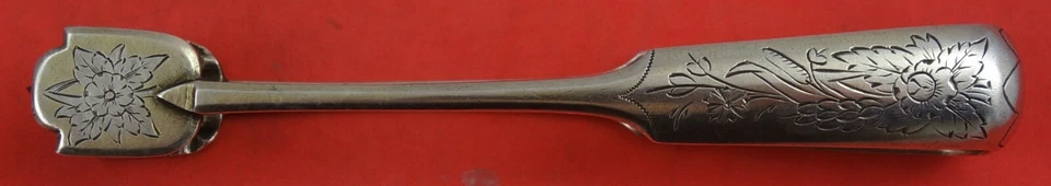 Pinça de açúcar russa prata esterlina corte brilhante com marca registrada 1890, 5" - Imagem 3 de 3