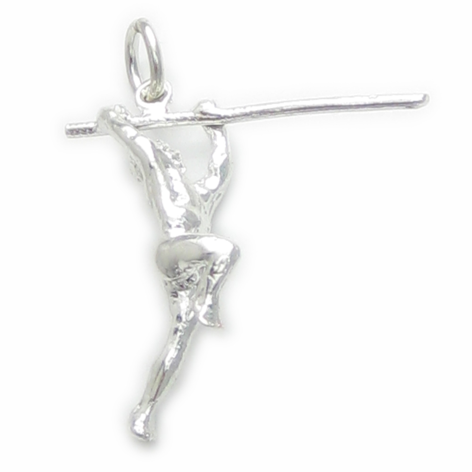 Pole Vaulter sterling silver charm .925 x 1 Athletics vaulting charms_