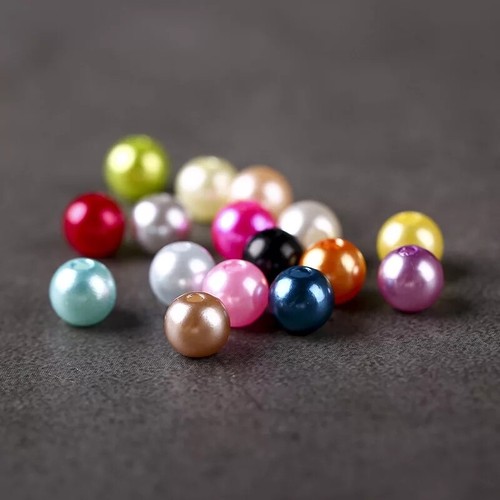 50 Pcs 8mm Glass Pearls Beads With Hole Jewellery Making Christmas Gift DIY - Picture 4 of 40