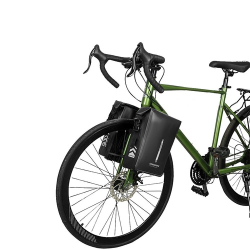 Mountain Bike Bicycle Fork Rack Riding Storage Shoulder Bag Waterproof 6L Large - Picture 10 of 14