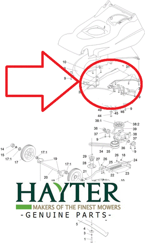 Genuine Hayter Harrier 48 (490 491 493 496) UnderDeck CHUTE-LINER 111-0218 1310N - Picture 2 of 2