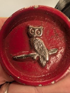 Vintage Mills Novelty Co. Slot Machine Owl Badge