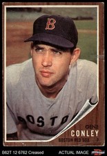 1962 Topps #187 Gene Conley Normal Tint Red Sox COMMON VARIATION 1 - POOR
