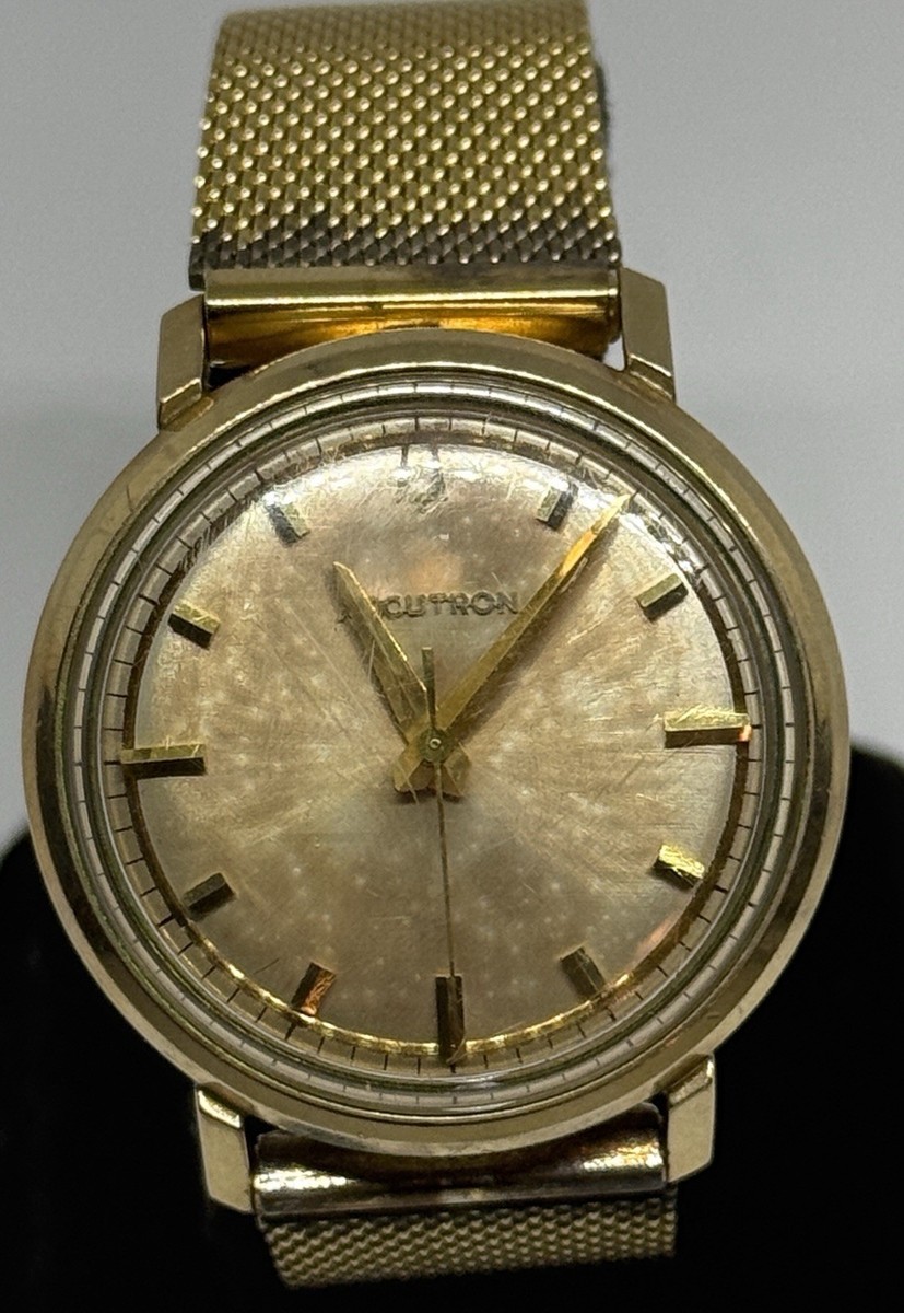 Accutron Bulova Wristwatch Waterproof Circa 1964 10kt Gold Filled
