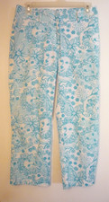 Lilly Pulitzer Capri Pants sz 2 Pastel Blue with LION