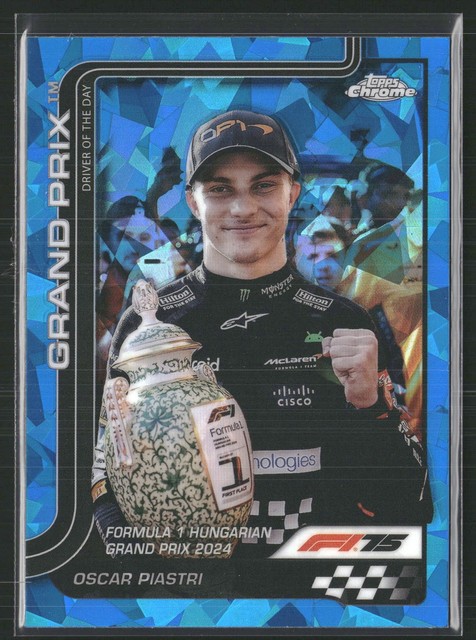 2025 Topps Chrome Sapphire F1 #134 Oscar Piastri GP Driver of the Day