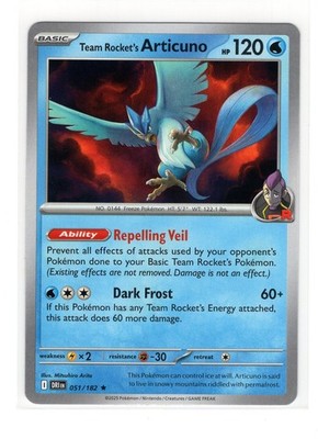 ポケモン - ロイス。 Pokemon Destined Rivals 051/182 NON Holo Rare Rocket's Articuno