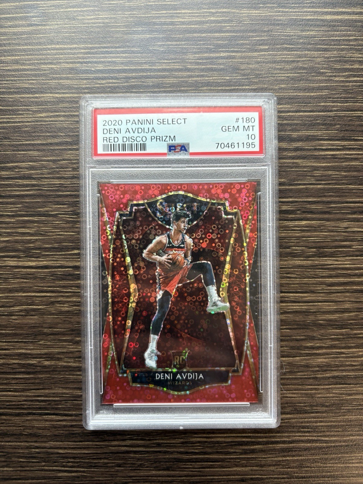 2020-21 Panini Select Premier Level Deni Avdija Red Disco Prizm /49 (RC) POP 5