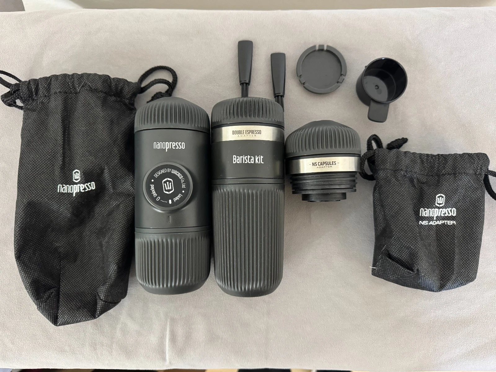 WACACO Nanopresso Portable Espresso Maker with Barista and Nespresso Bundle Kit