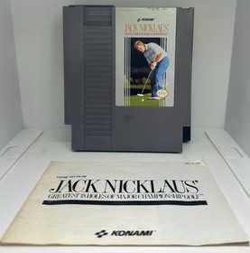 Cartucho de juego Jack Nicklaus Golf NINTENDO NES funcionando con manual EXCELENTE