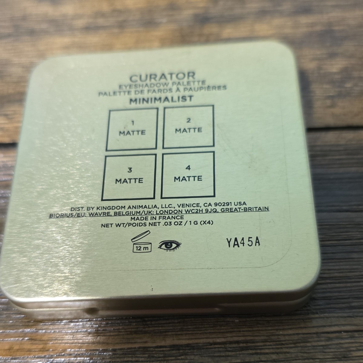Hourglass Curator Minimalist Matte Eyeshadow Quad Neutral Brown