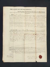 1860 antique LEGAL DOCUMENT charleston sc GILLILAND SOLOMONS hasell st property 