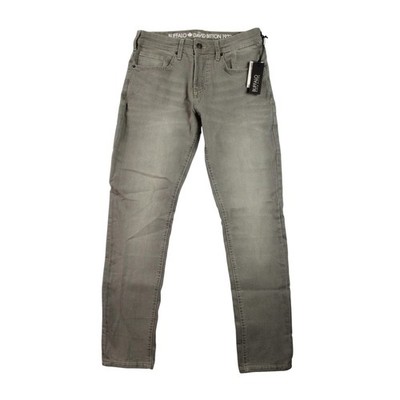 Buffalo David Bitton Max-X Jeans Mens 30x30 Gray Skinny Stretch Denim Pants $109