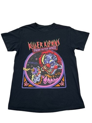 Killer Klowns From Outer Space Black Graphic 80s Cult Horror Movie T-Shirt Sz M