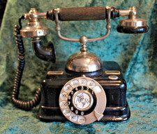 DANISH PHONE Kjobenhavns Telefon Aktieselskab Rotary Desk Telephone VTG Antique