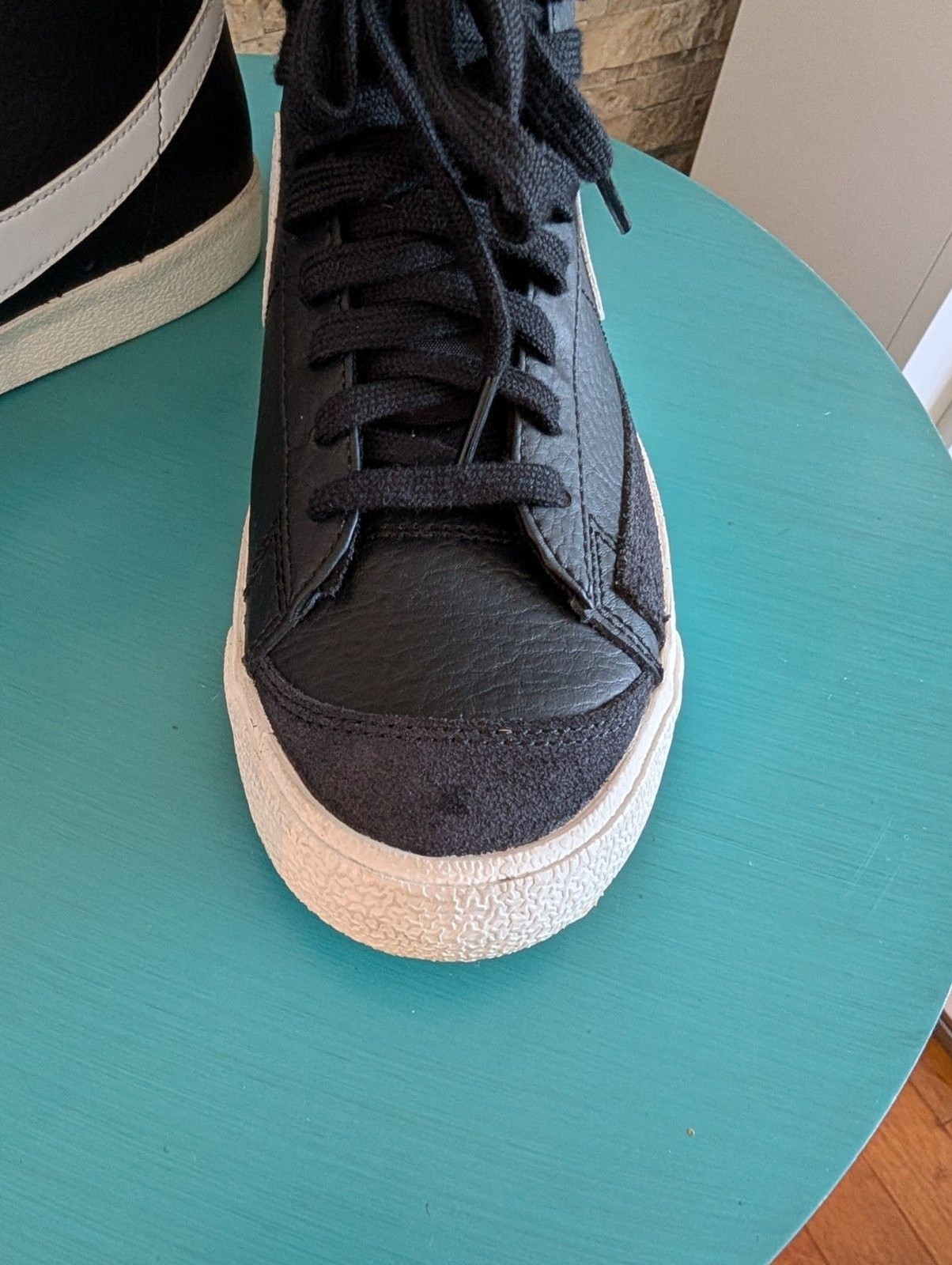 EUC Nike Blazer Mid '77 VNTG Black Sail Off White  Men's Retro Size M 8.5/ W 10 image 3