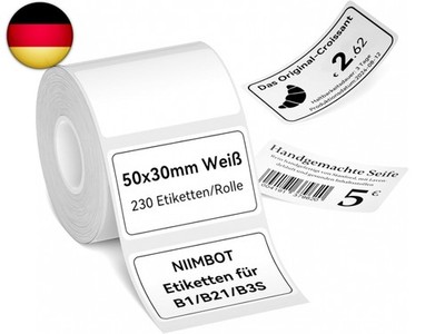 NIIMBOT Etiketten Selbstklebender Etikettenband für B1 B1Pro B2 B2Pro B21