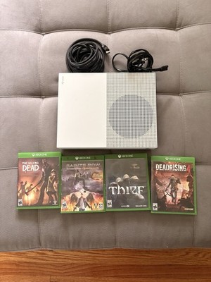 Microsoft Xbox One S Console w/ Power Cable & Xbox One Games Lot