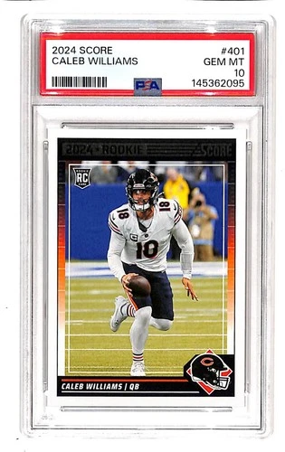 2024 Score #401 Caleb Williams Mystery Rookie 1 Redemption PSA 10 RC