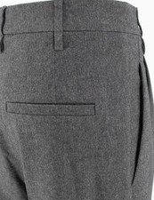 BRUNELLO CUCINELLI WOMEN'S DARK GREY WOOL TROUSERS MSRP 1995 SIZE 42