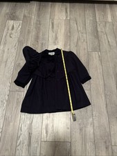 Rothschild 2T Navy Wool Coat w/ Velvet Collar with Hat 1960s VTG