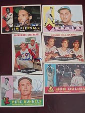 1960 Topps Baseball autograph Lot Deceased Vada Pinson Piersall Pappas, L Sherry