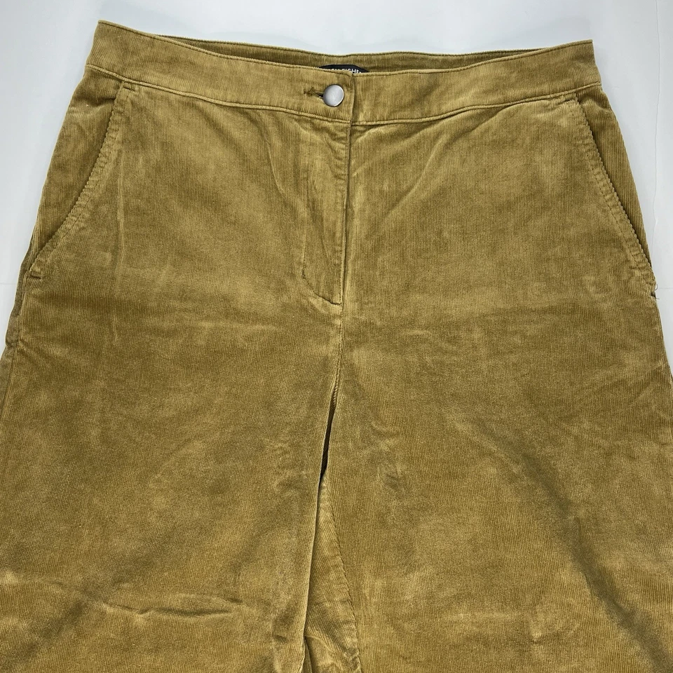 Eileen Fisher Pants Womens PM Brown Organic Cotton Corduroy Wide Leg Cropped Hip - Image 2 of 4