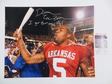DARREN MCFADDEN Arkansas Razorbacks SIGNED 16x20 PHOTO w/INSC Raiders JSA COA