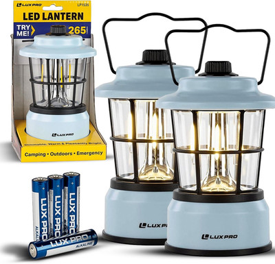 Retro LED Lantern - Battery-Powered Emergency Lantern - Water Resistant - Bright