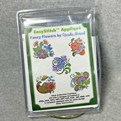#ad #ad EasyStitch Applique Fancy Flowers CD Kit Dalco Home Sew Embroidery 5x7 Floral $24.99