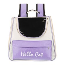 Cat Backpack Carrier Ventilated Mesh Pet Backpack for Cats or Small Dogs Purple